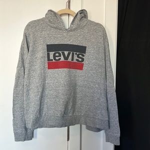 Levi’s Women’s Classic Bar Logo Pullover Hoodie Sweatshirt in Gray — Size XXL